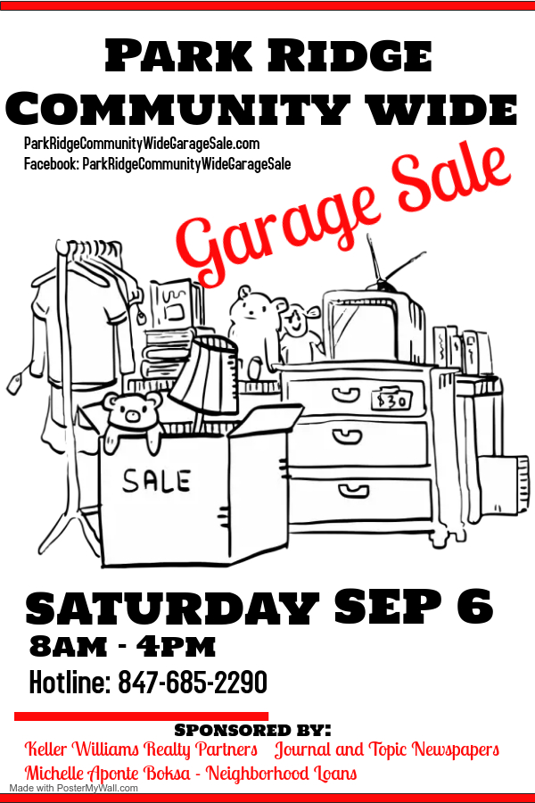 Park Ridge Community Wide Garage Sale | Saturday September 6, 2025 Park Ridge Community Wide Garage Sale | Saturday September 6, 2025